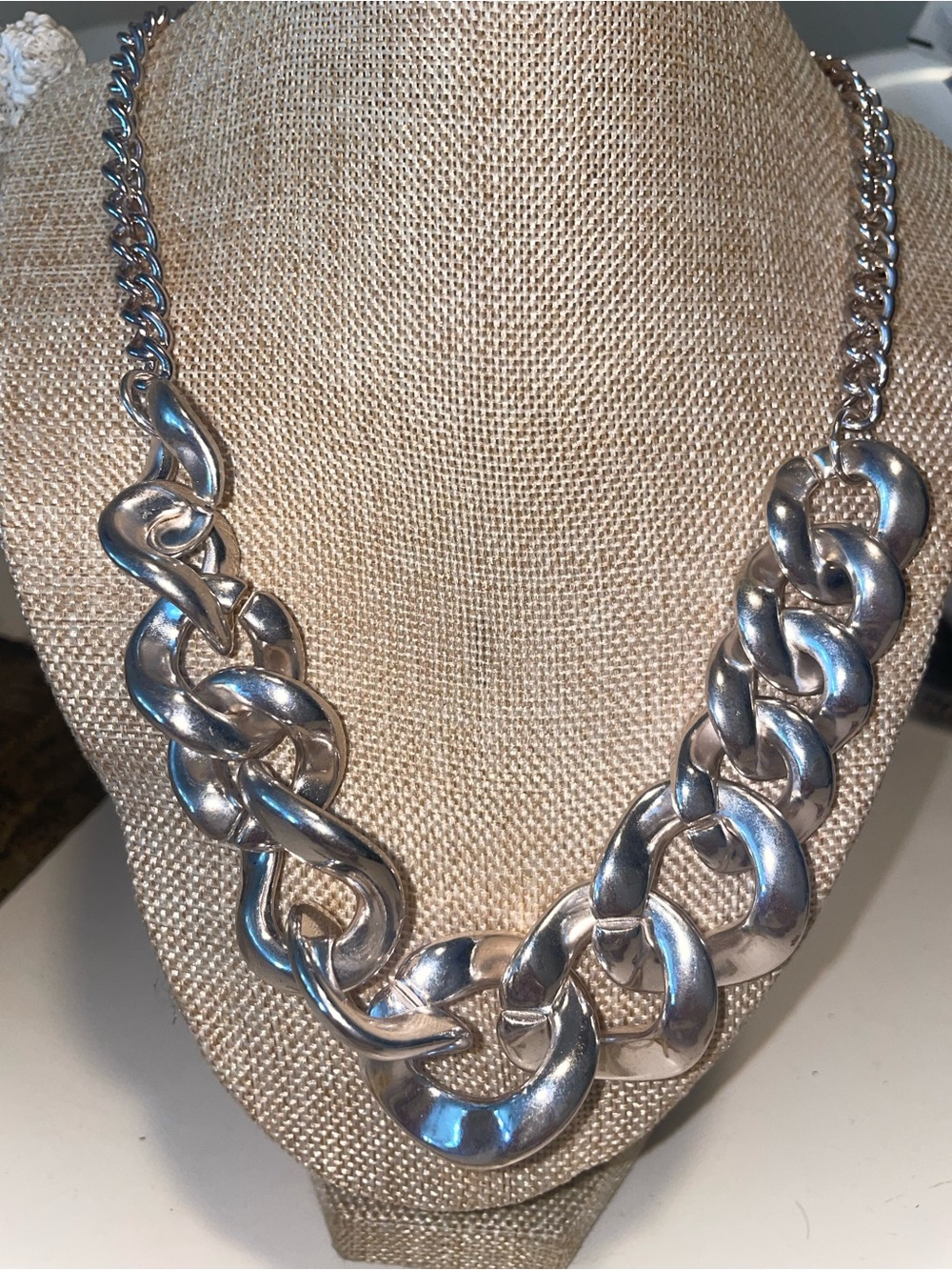 Statement Silver Chain Link Necklace - Women's Jewelry